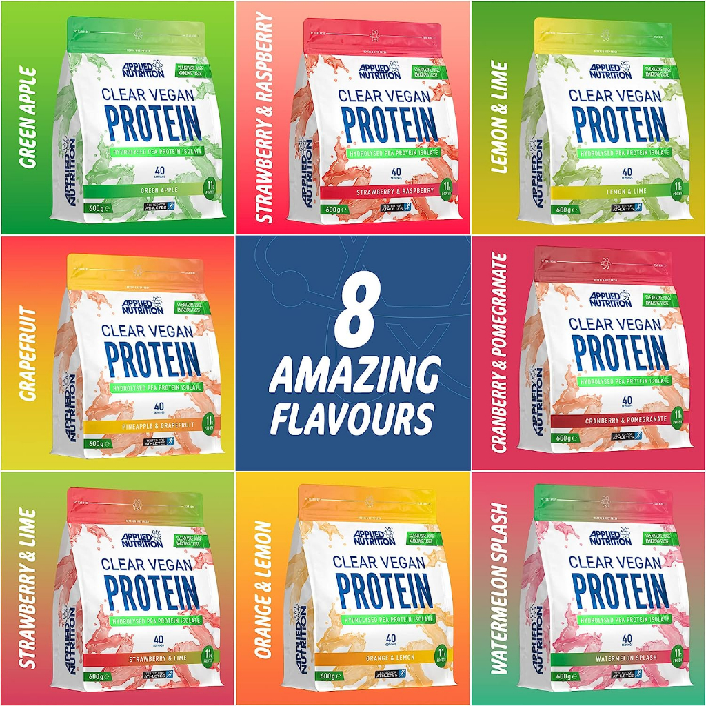 Clear Whey Protein Hyrolyzed Isolate Applied Nutrition - Hỗ Trợ Tăng Cơ Hấp Thu Nhanh Vị Trái Cây