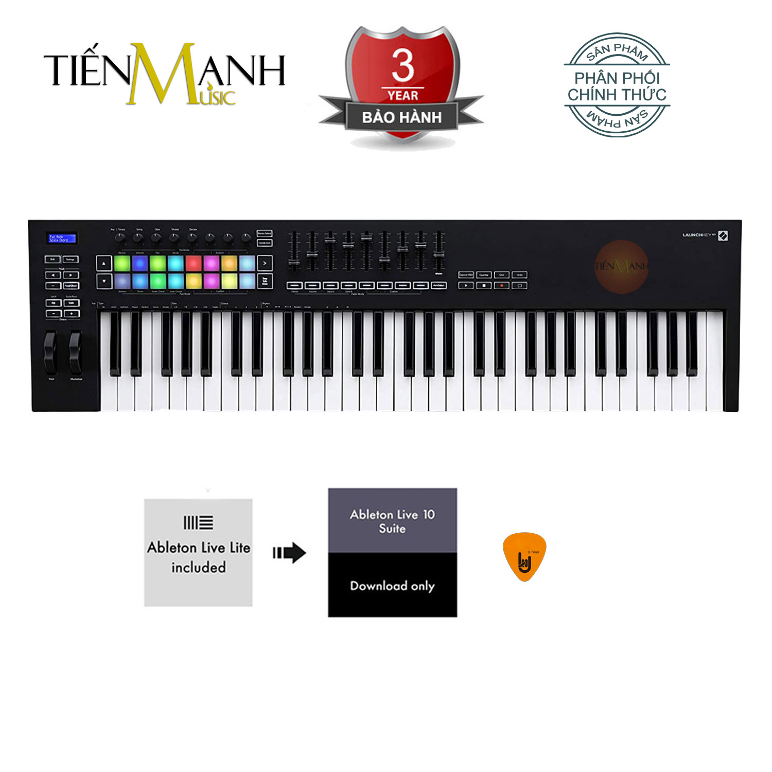 Novation Launchkey 61 MK3 Bàn phím sáng tác - Sản xuất âm nhạc Producer Keyboard Controller for Ableton Live - Kèm Móng Gẩy DreamMaker