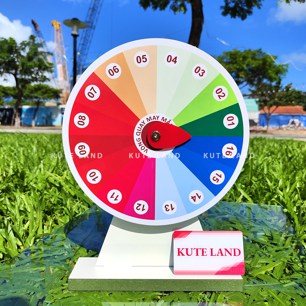 Vòng quay may mắn 25 cm 16 ô trúng thưởng làm sự kiện trò chơi giáo cụ dạy học lucky wheel size lớn