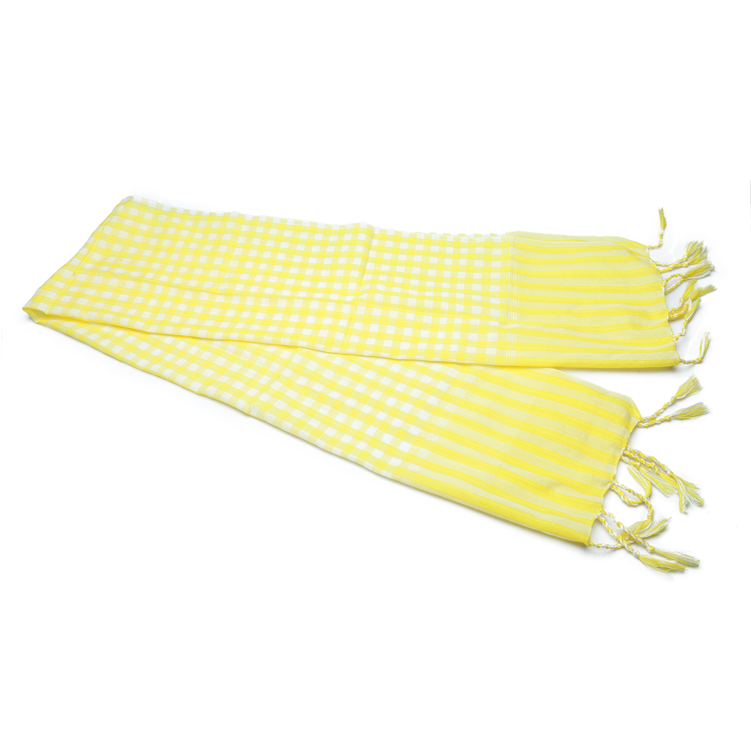 Khăn rằn thời trang Yellow Caro Scarf 40x150cm (Vàng)