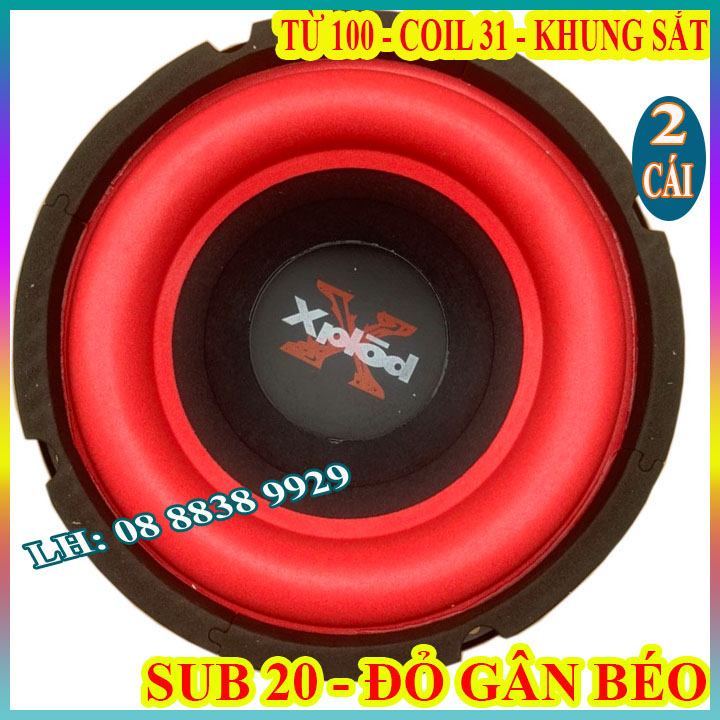 CẶP LOA SUB LOA SIÊU TRẦM 20 TỪ 100 COIL 31 XPOLD ĐỎ - GIÁ 2 LOA