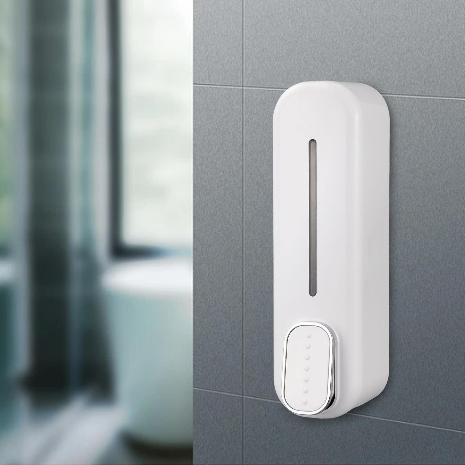 2x Wall Mount Hand Liquid Shampoo Shower Gel Dispenser for Hotel Bathroom
