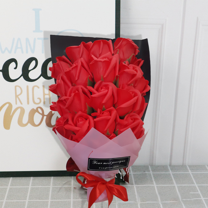 Bó hoa hồng sáp 23 bông làm quà tặng quốc tế phụ nữ 20/10, quà sinh nhật dịp lễ tình nhân 8/3, quà lưu niệm ngày nhà giáo 20/11