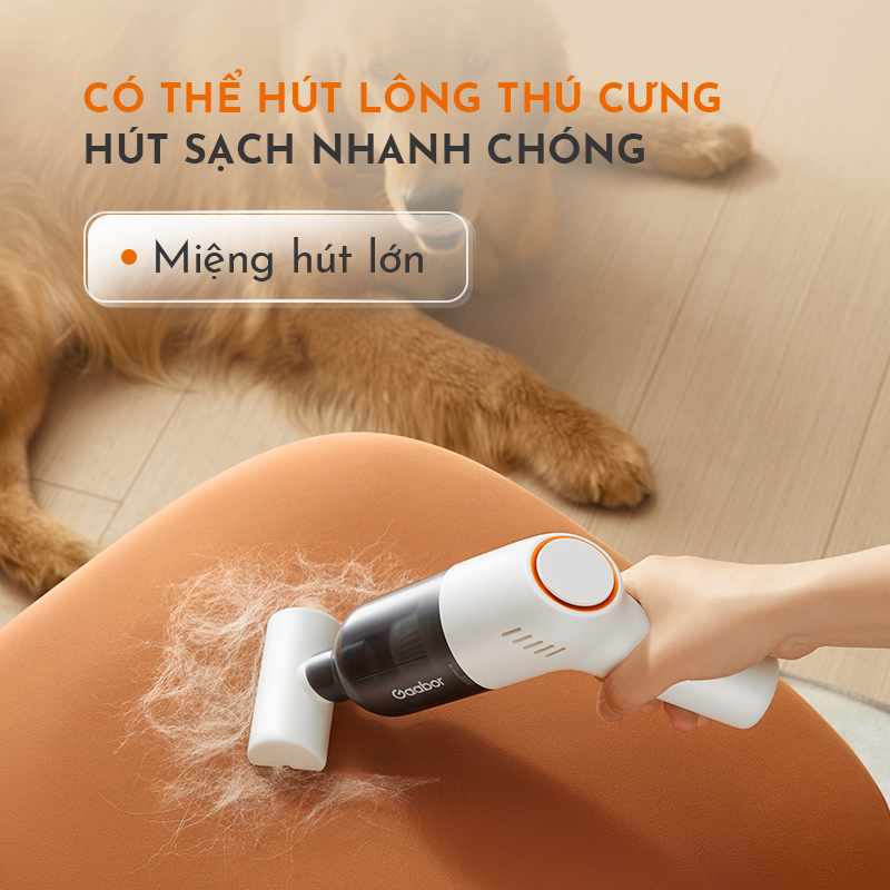 Máy hút bụi cầm tay GAABOR GVCC-M2A1 không dây lực hút mạnh 8000pa màng lọc HEPA - Hàng chính hãng