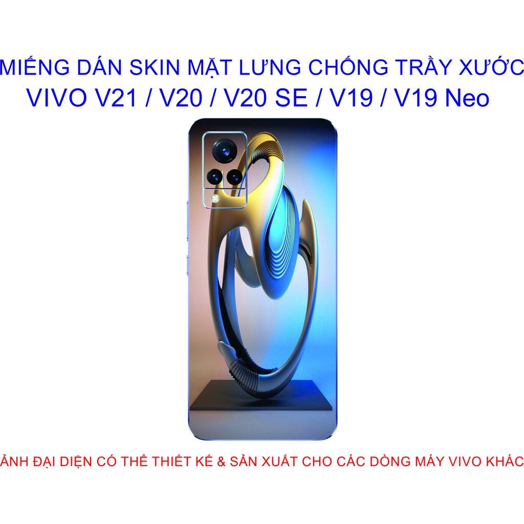 Miếng Dán Skin mặt lưng dành cho VIVO V21 / V20 / V20 SE / V19 / V19 Neo chống trầy xước