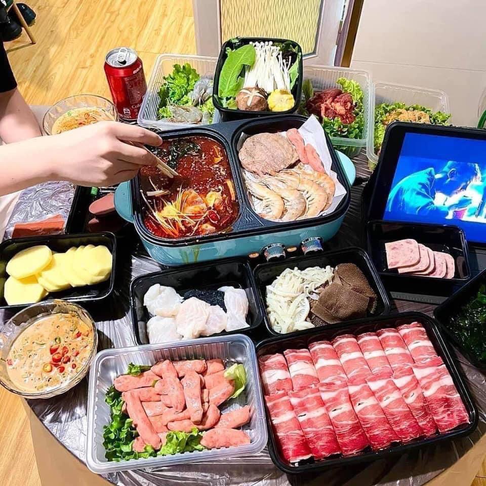 BẾP LẨU NƯỚNG 2 NGĂN CHỐNG DÍNH CAO CẤP - NỒI LẨU NƯỚNG 2 TRONG 1 CÔNG SUẤT MẠNH MẼ ĐA NĂNG CÓ NÚM ĐIỀU CHỈNH NHIỆT ĐỘ