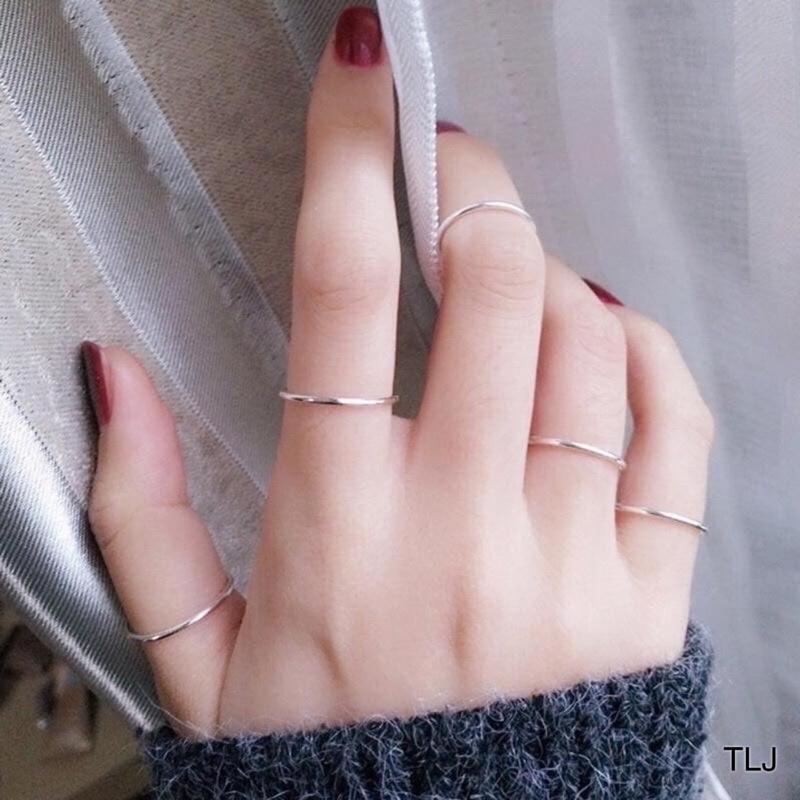 Nhẫn trơn tròn chuẩn bạc, thiết kế đơn giản tạo nên nét cá tính lôi cuốn mọi ánh nhìn - Bạc Nomi