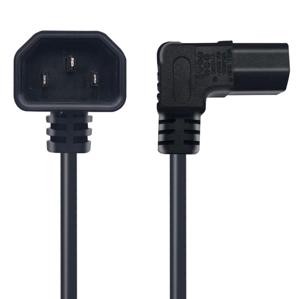 1.5m IEC320 C13 To C14 Angle Power Extension Cable Cord For PDU Converter