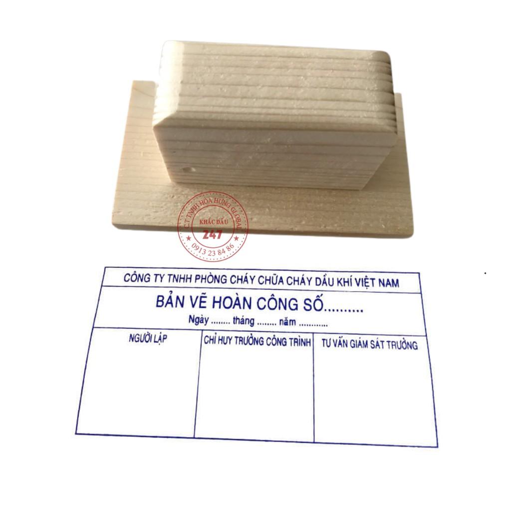 DẤU HOÀN CÔNG CÁN GỖ CHẤM MỰC( đã bao gồm tăm bông chấm mực)