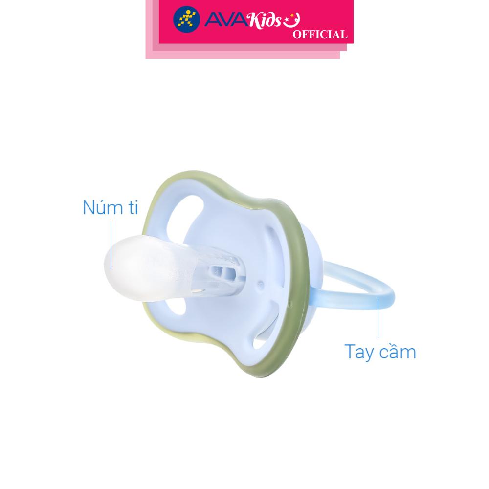 Ti ngậm Philips Avent thông khí SCF086/03 (0 - 6 tháng) - Hình cầu vồng - Hàng Chính Hãng