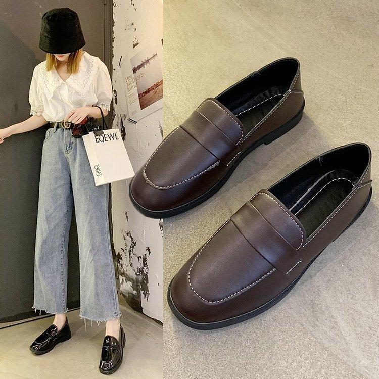 Giày Lười Đế Bằng Mũi Tròn Thoải Mái Thời Trang Cho Nữ