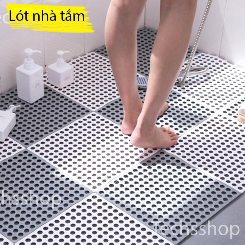 Thảm Nhựa Lót Sàn Nhà Tắm Chống Trơn Trượt Thoáng Khí Cho Phòng Tắm, Vệ Sinh Size 30x30cm - 1 Cái