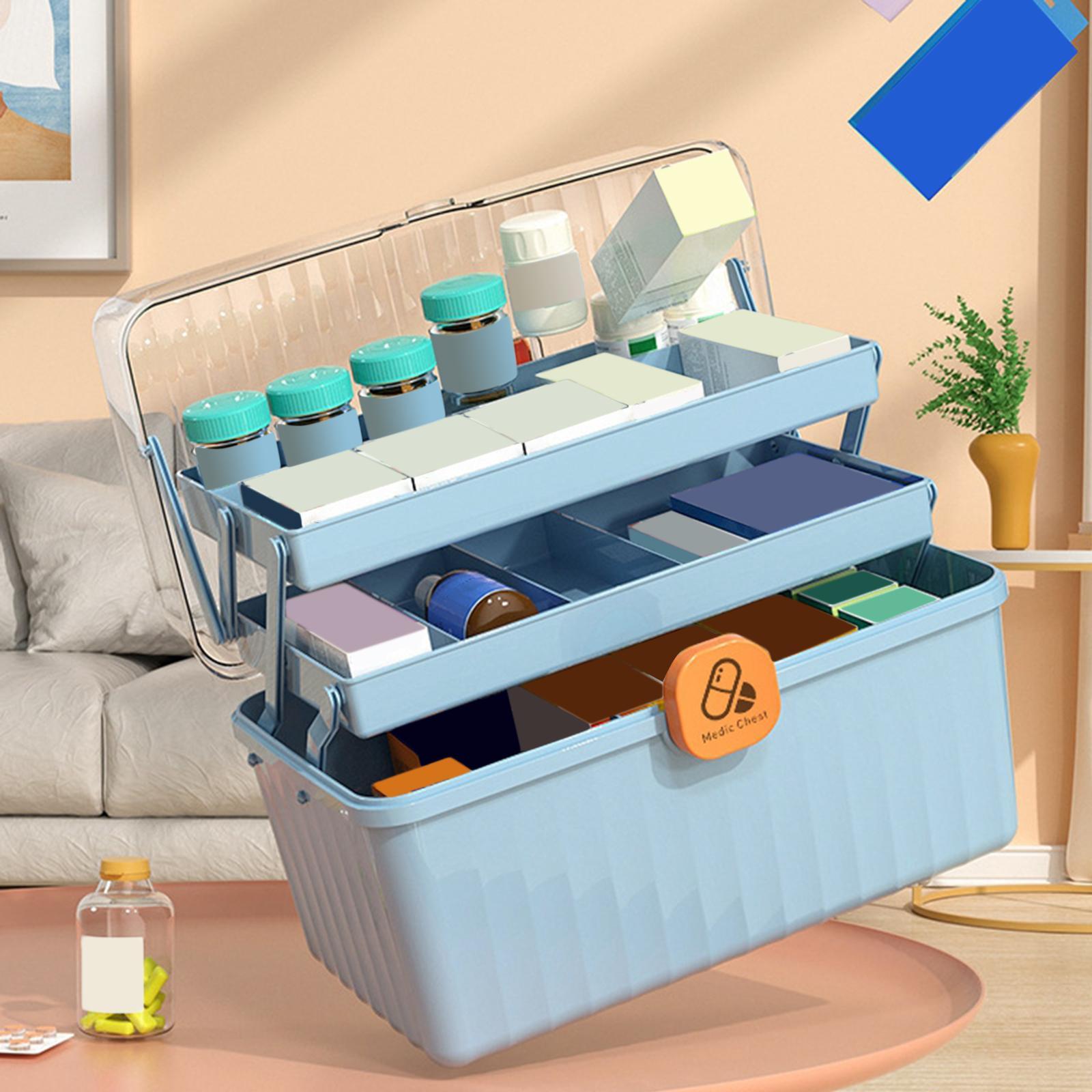 Multilayer Storage Cases Classified Organizer Blue Medium
