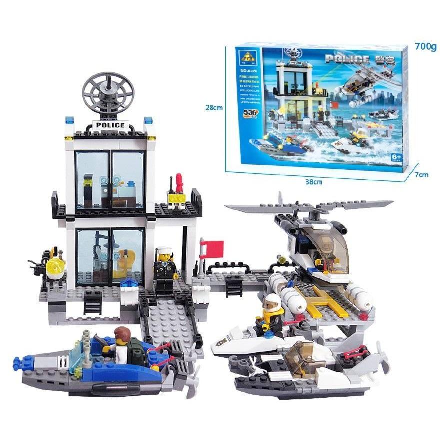 Bộ Mô Hình Lắp Ghép Cảnh Sát Biển 536 Chi Tiết