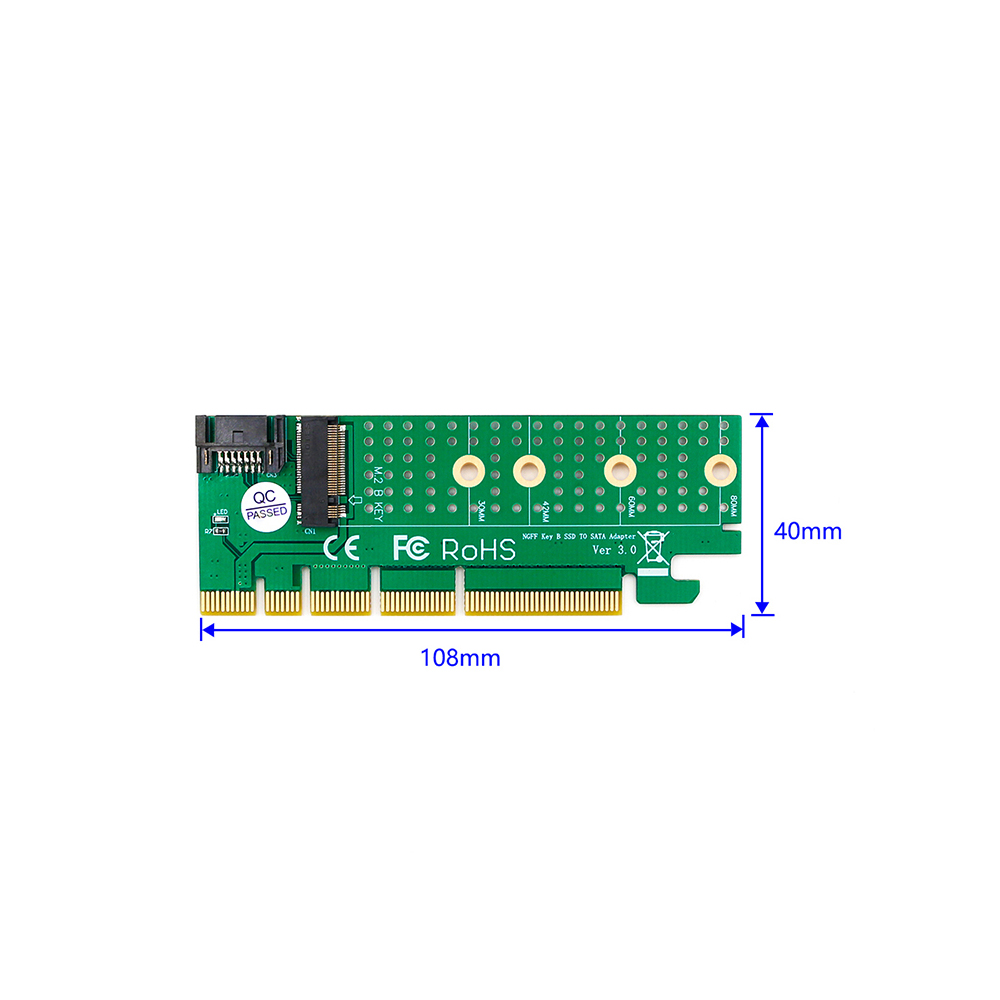 Bộ Chuyển Đổi SSD M.2 Sang SATA PCI-E Key B Khe Cắm PCI Express Bộ Cáp SATA