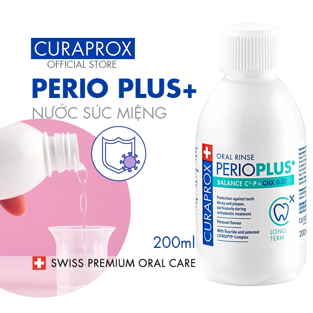 Nước súc miệng sát khuẩn Curaprox Perio Plus ngừa viêm nướu