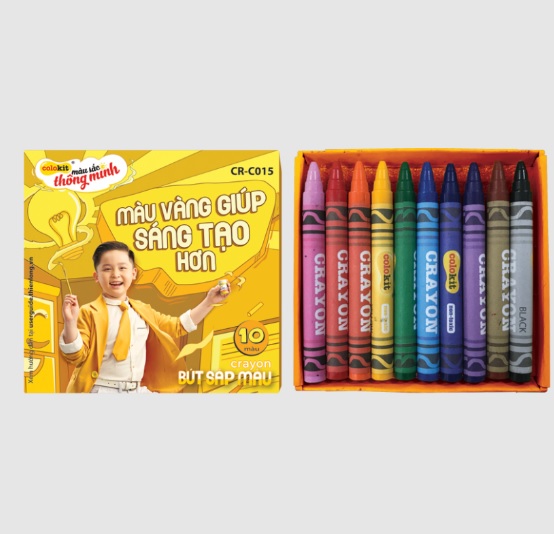 Sáp màu cho bé 10 màu Colokit CR-C015