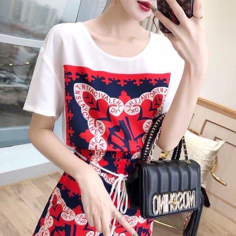 SET BỘ SHORT HOA ĐỎ CAO CẤP - KS479