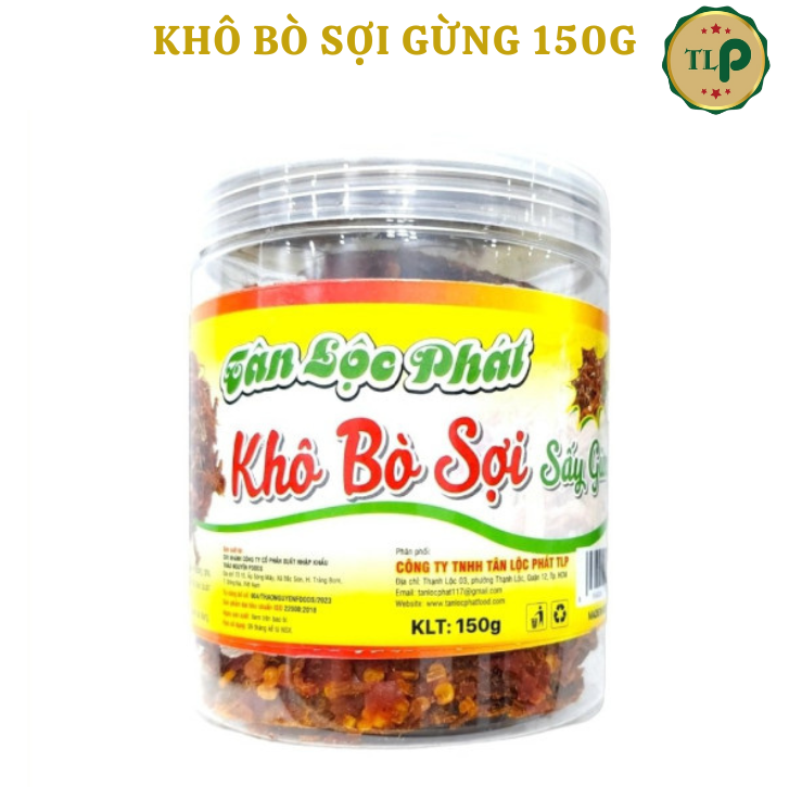 KHÔ BÒ SỢI SẤY GỪNG TÂN LỘC PHÁT - HŨ 150G