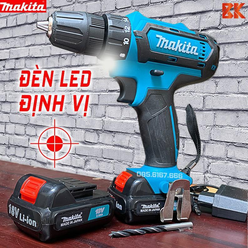 () Máy khoan dùng Pin MAKITA 18V - - Pin 2Ah - Máy bắn vít, vặn vít - 100% Lõi Đồng