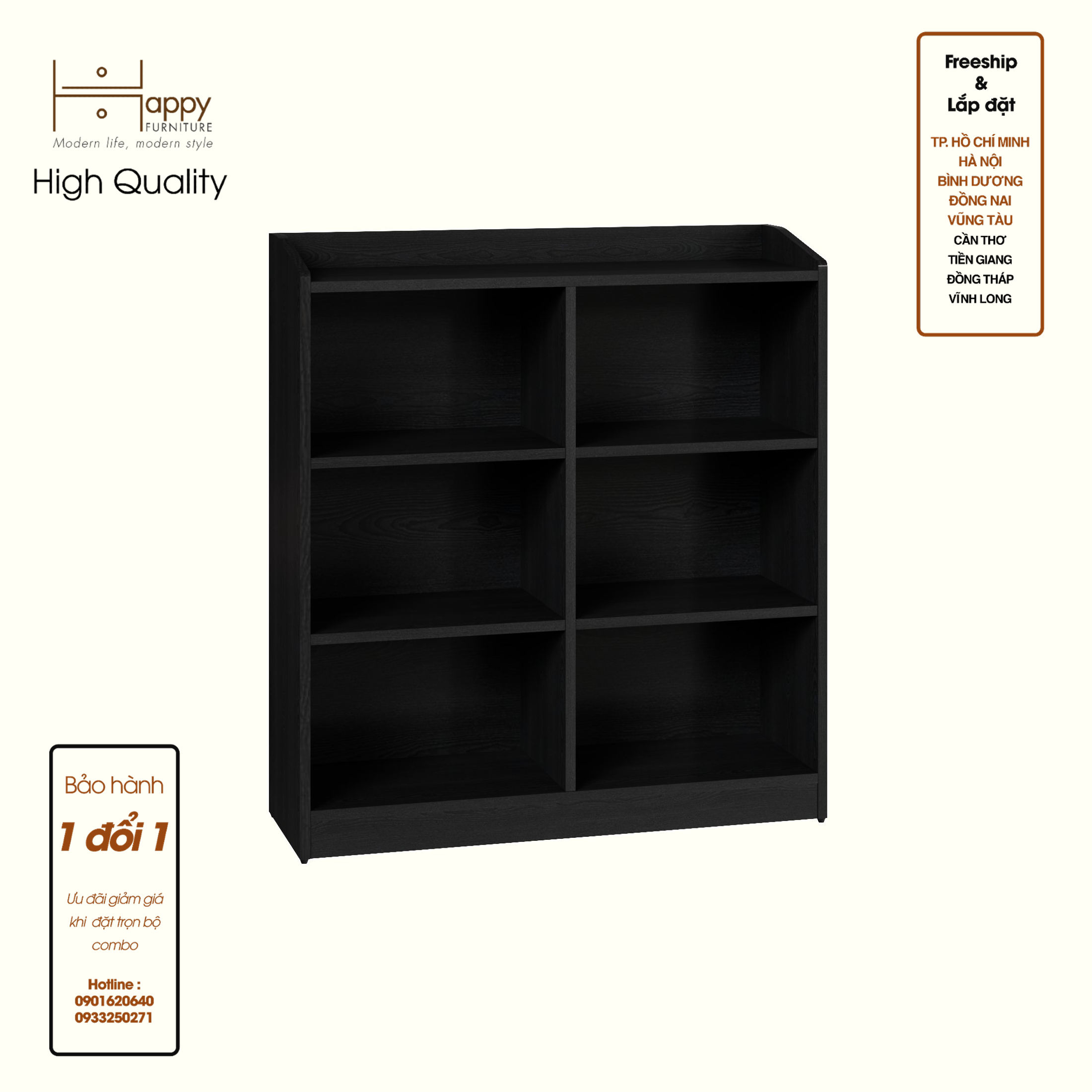 [Happy Home Furniture] WINNI, Kệ lưu trữ 6 ngăn , 90cm x 28cm x 98cm ( DxRxC), KSA_049