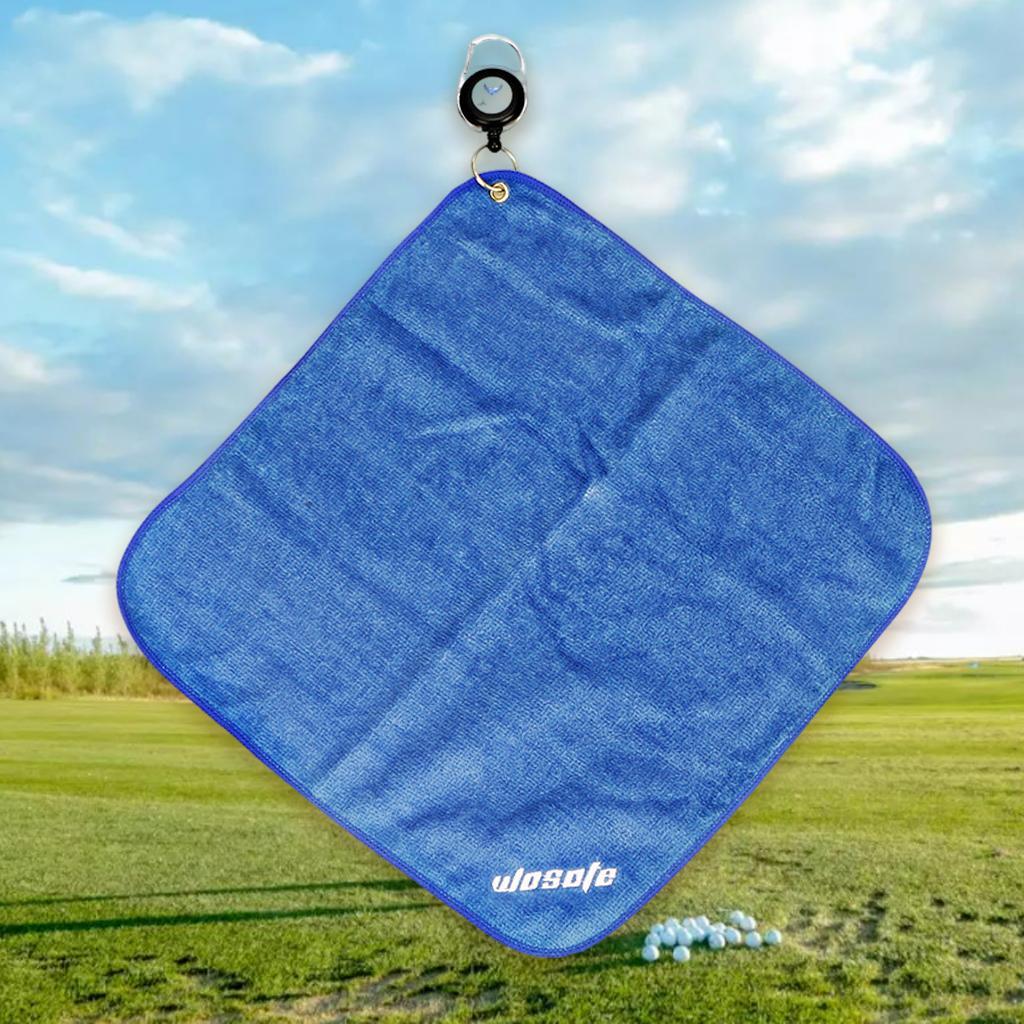 30x30cm Microfiber Golf Towel Sweat-absorbent Wiping Cloth Sports Blue