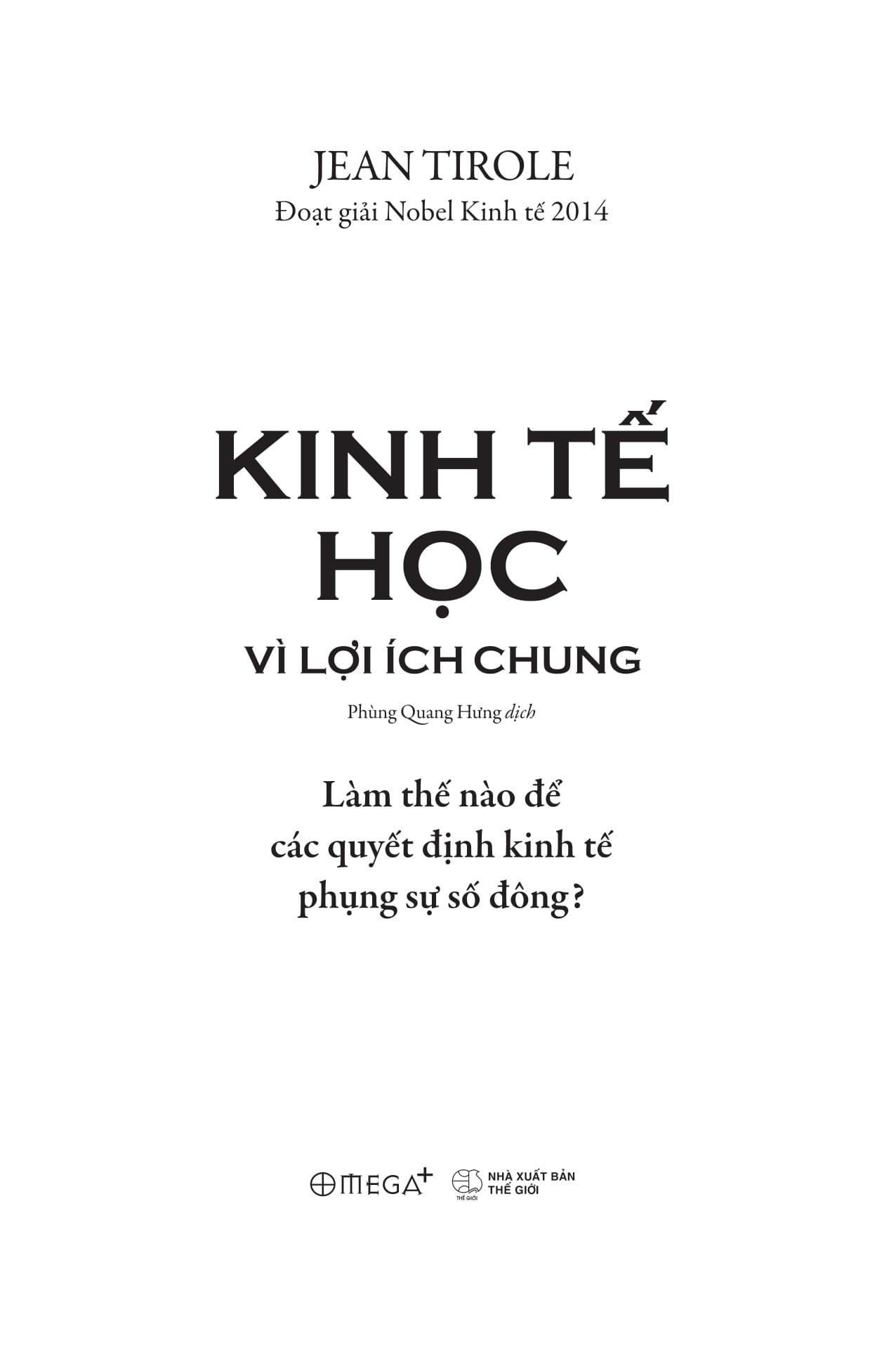 Sách - Kinh Tế Học Vì Lợi Ích Chung