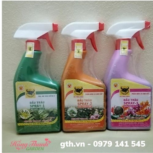 Combo 3 Hộp Đầu Trâu Spray 1,2,3 Phân Bón Lá Cao Cấp Chuyên Hoa – Cây Kiểng