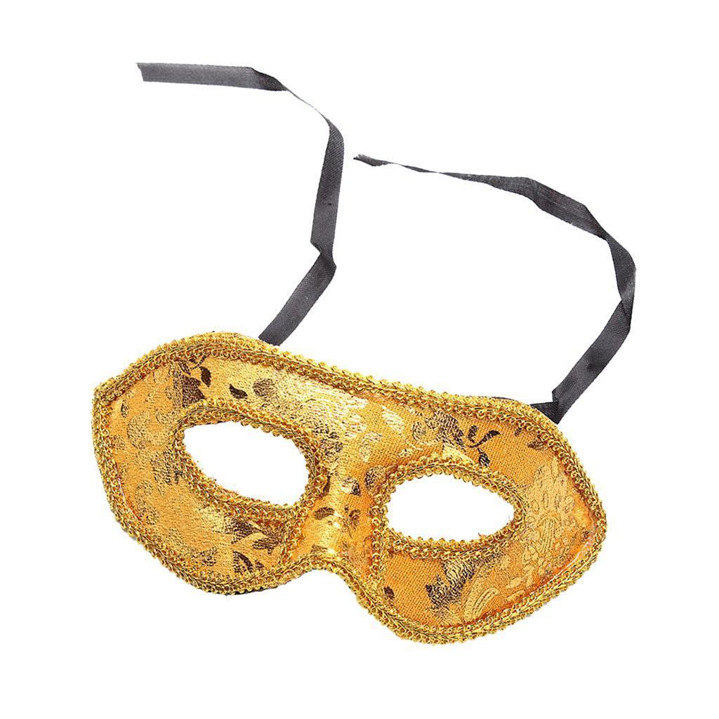 Venetian Masquerade Fancy Dress Ball Eye Mask Party Halloween Costume Yellow
