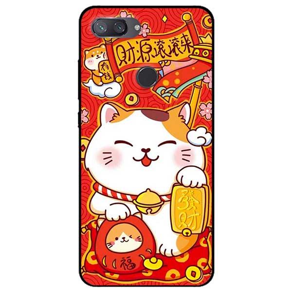 Ốp lưng dành cho Xiaomi Mi 8 Lite - Mèo Thần Tài