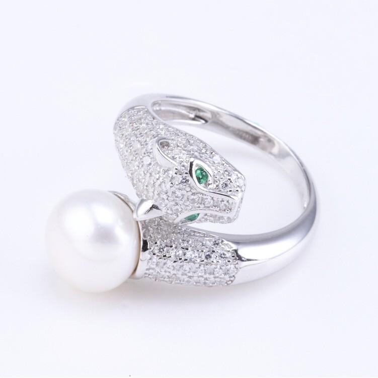 Nhẫn Ngọc Trai Uy Quyền Đầu Rắn Sang Trọng N1505 - Bảo Ngọc Jewelry