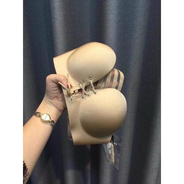 Áo Nâng Ngực Không Dây-Áo Lót Su Cup Ngang Không Dây, Dây Trong Mắc Cài Sau