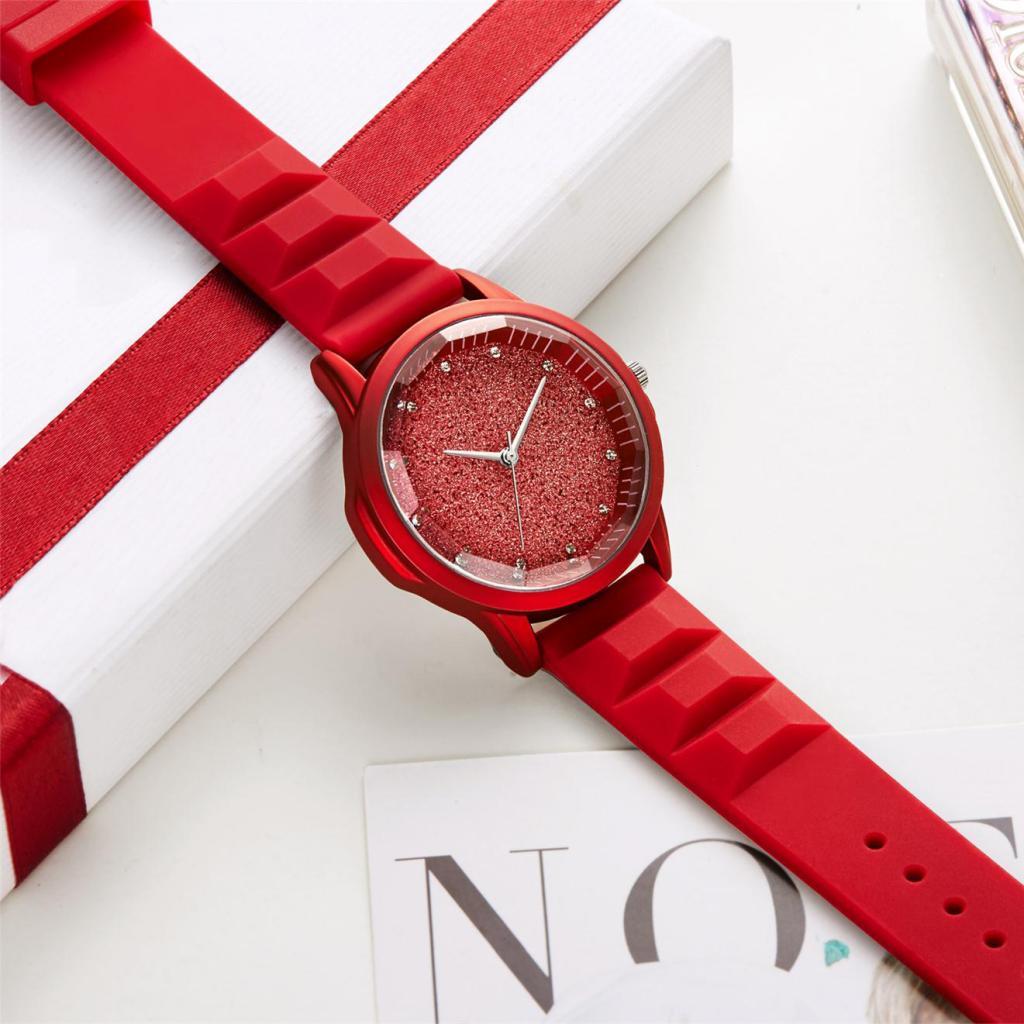 Elegant Sports Quartz Watch Fashion Casual Business Wristwatch Ladies Girls Dress Wristwatch with Rubber Band