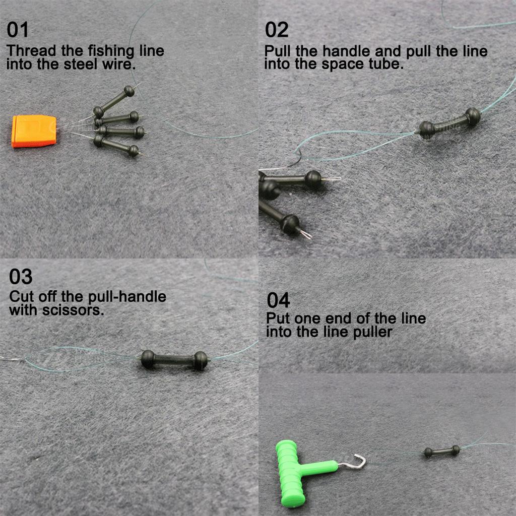 3pcs TPR Heli Beads Fishing Beads Release Rigs Line Rig Beads w/ Handle