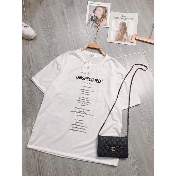 Áo thun tay lỡ in chữ UNSPEC TC6