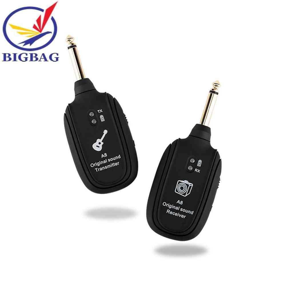 Bộ Nhận Tín Hiệu Âm Thanh Không Dây A8 UHF Cho Đàn Guitar Điện