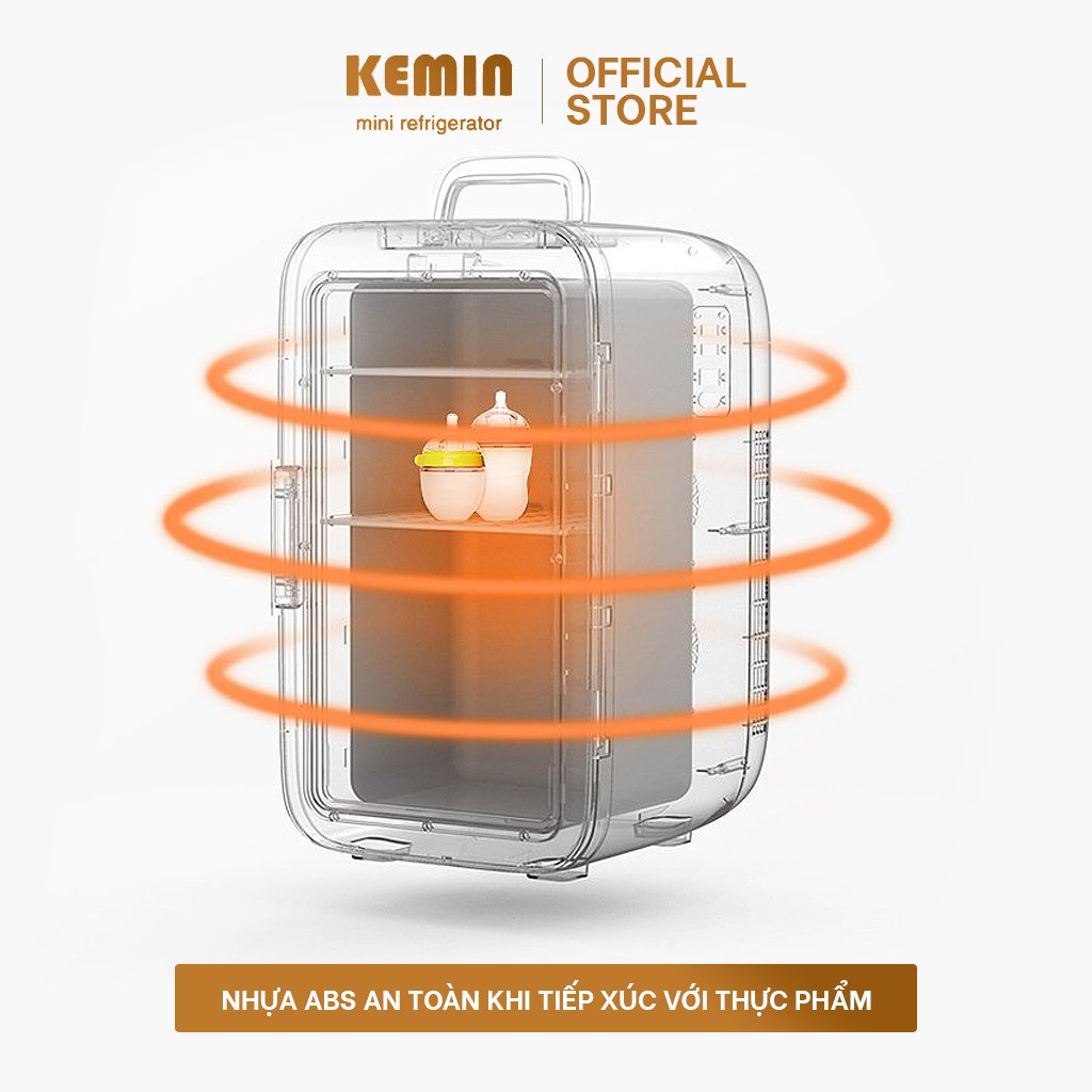 Hình ảnh Tủ Lạnh Mini KEMIN 25L Chính Hãng - Chỉnh Nhiệt - màu Xanh