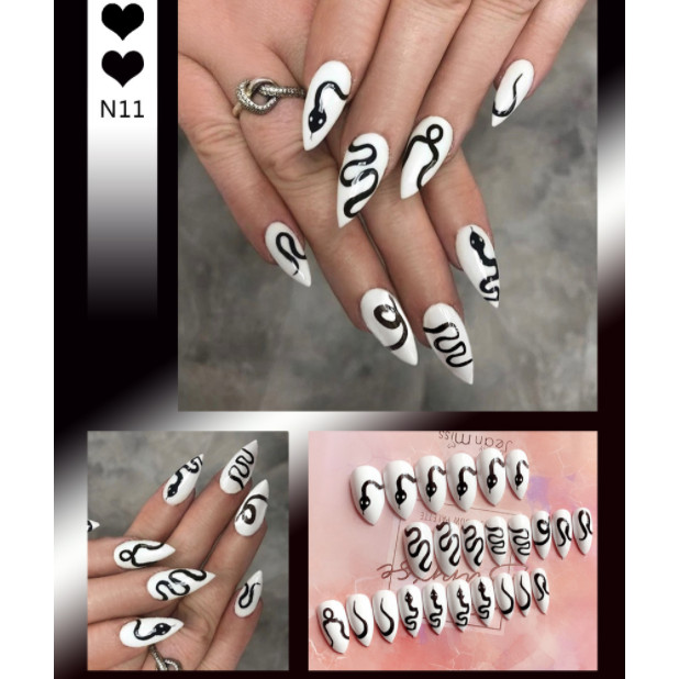 Bộ 24 móng tay giả nail thơi trang như hình (N11)