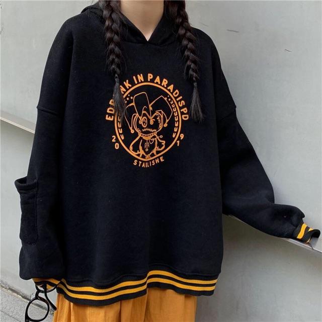 ÁO KHOÁC NỈ HOODIE FORM RỘNG CÁ TÍNH CÓ UP VIDEO HÀNG THẬT