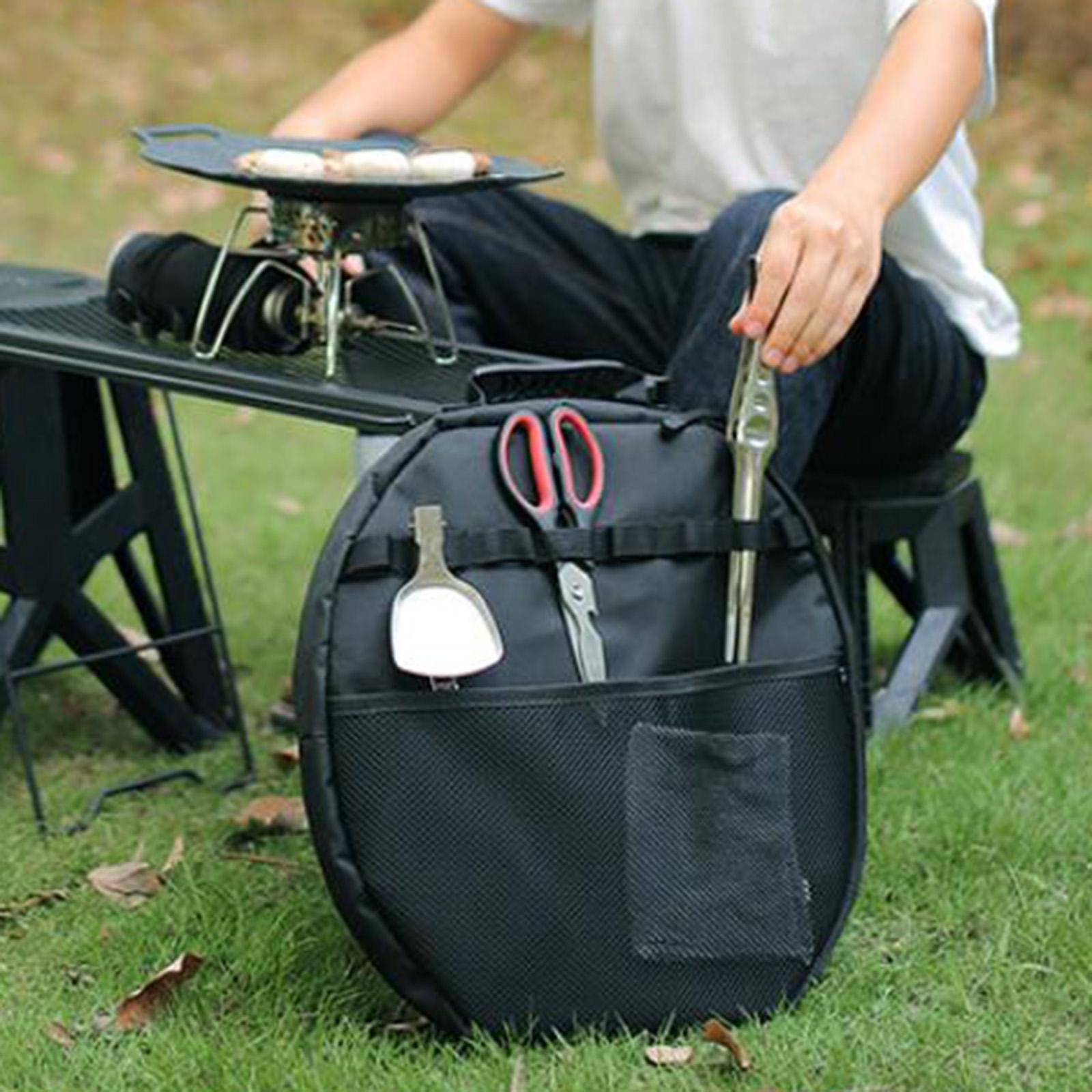 Baking Tray Storage Bag Utensils Cast Iron Skillet Bag for Picnic Travel BBQ