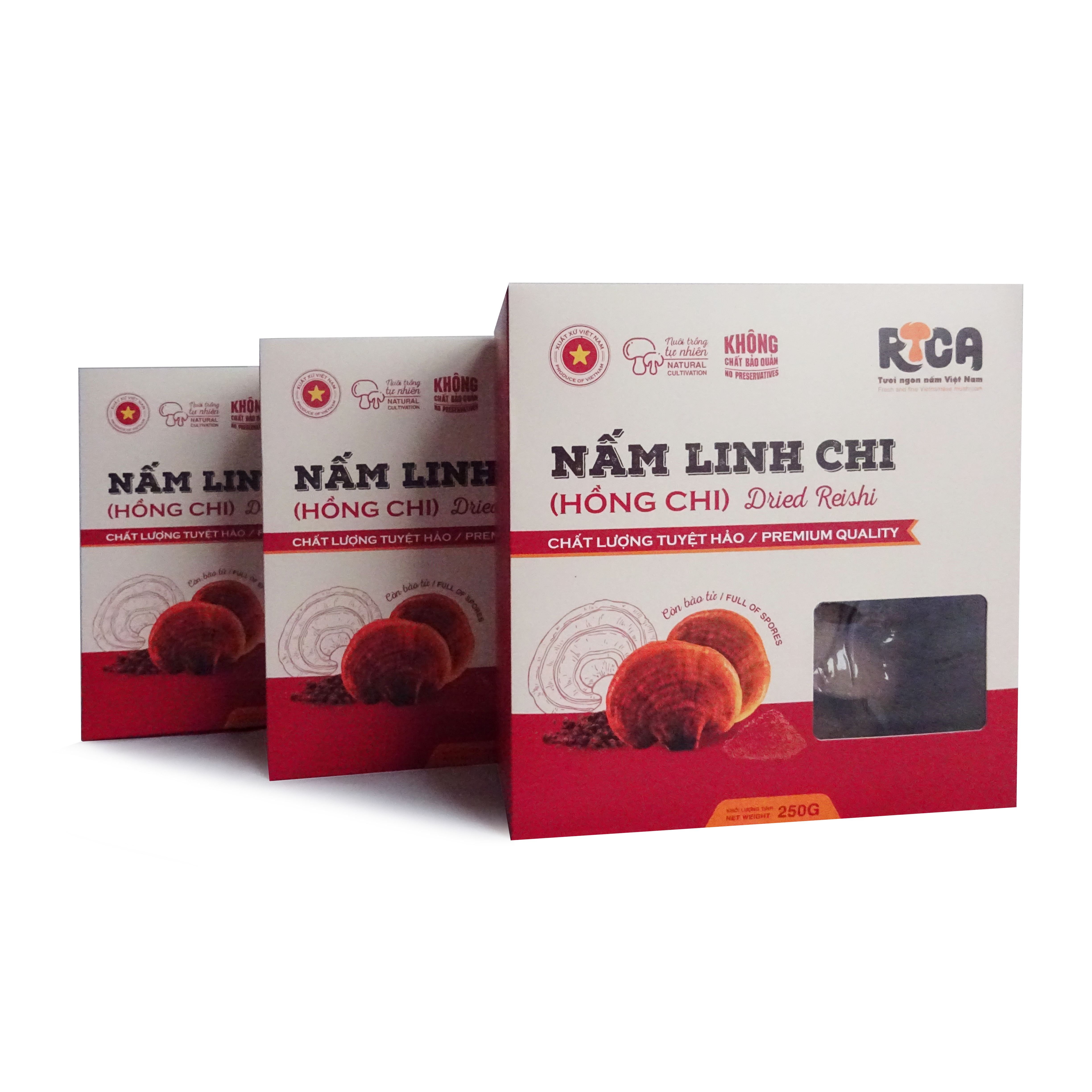 NẤM LINH CHI  RICA - Combo 3 Hộp 250g