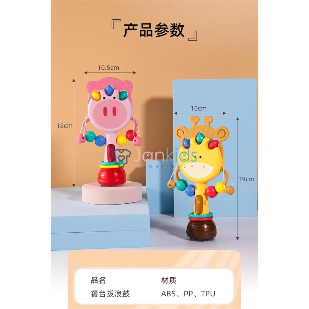 Đồ chơi xúc xắc cầm tay có đèn kèm gặm nướu 2 trong 1 BABYTRY cho bé trên 18 tháng tuổi