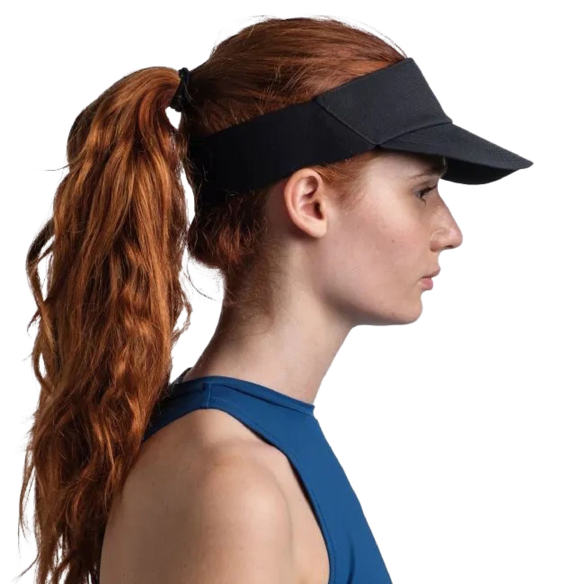 Mũ Chạy Bộ BUFF Go Visor Solid Black