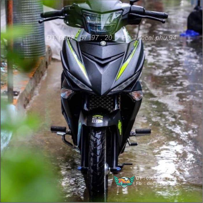 Tem Exciter 150 rời Y15ZR Đen nhám , phối xanh