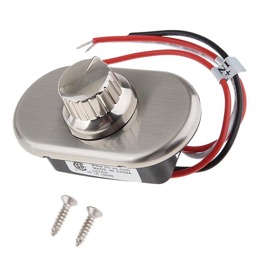 10- 100W 8.3A Boat LED Dimming Controller Dimmer Stainless Steel Cover