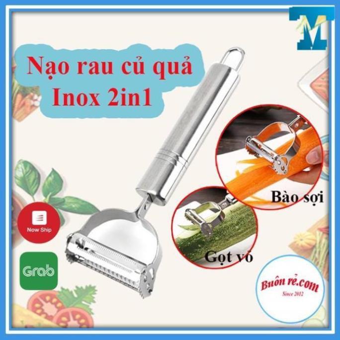 Xả sốc 3 ngày Nạo rau củ quả 2in1 chất liệu inox không gỉ tiện dụng 00867 - Buonrecom