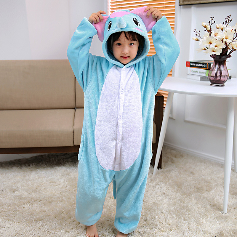 Bộ Đồ Khủng Long xanh voi còi xanh liền thân lông mịn Pijama dành Cho Người Lớn và Trẻ Em Đầy Đủ Các Kích Cỡ kiểu dáng Động Vật Hoạt Hình Cosplay Kigurumi Onesie không bao gồm dép và gang tay 1904