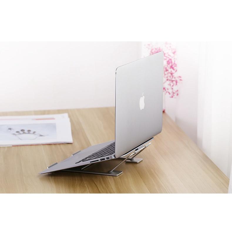 Kệ Giá Đỡ Laptop Macbook Hợp Kim Nhôm Chắc Chắn, Điều Chỉnh Độ Cao Nhiều Cấp Độ.