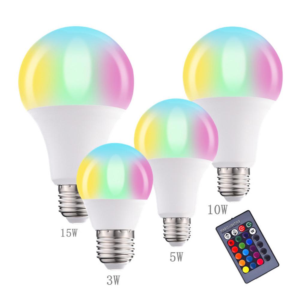Bóng Đèn Trang Trí Gia Đình Với Bộ Điều Khiển Từ Xa 16 Màu Rgb + Đèn Trắng Led Rgbw 3W / 5W / 10W / 15W