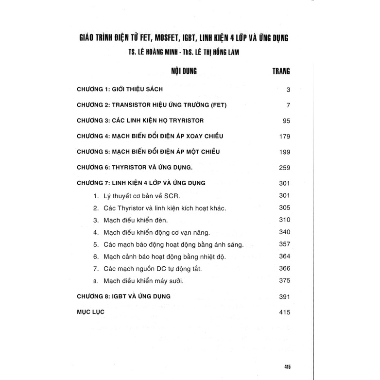 Sách - Giáo Trình Điện Tử FET - MOSFET - IGBT Linh Kiện 4 Lớp Và Ứng Dụng - STK